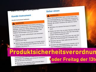 Produktsicherheitsverordnung - bei VW sitzen Sie richtig.